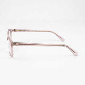 Kate Spade New York Rectangle Eyeglasses Unisex — side view, Transparent Acetate temples