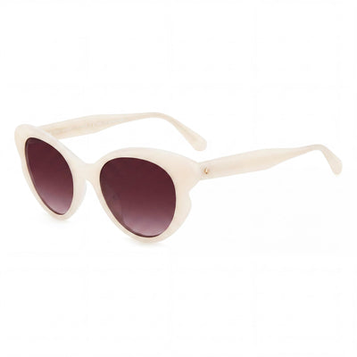 Kate Spade New York White Butterfly Sunglasses for Women, White lens