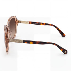 Kate Spade New York Yvette/S Rectangle Sunglasses Women — side view, Non-Polarized Brown Gradient lens