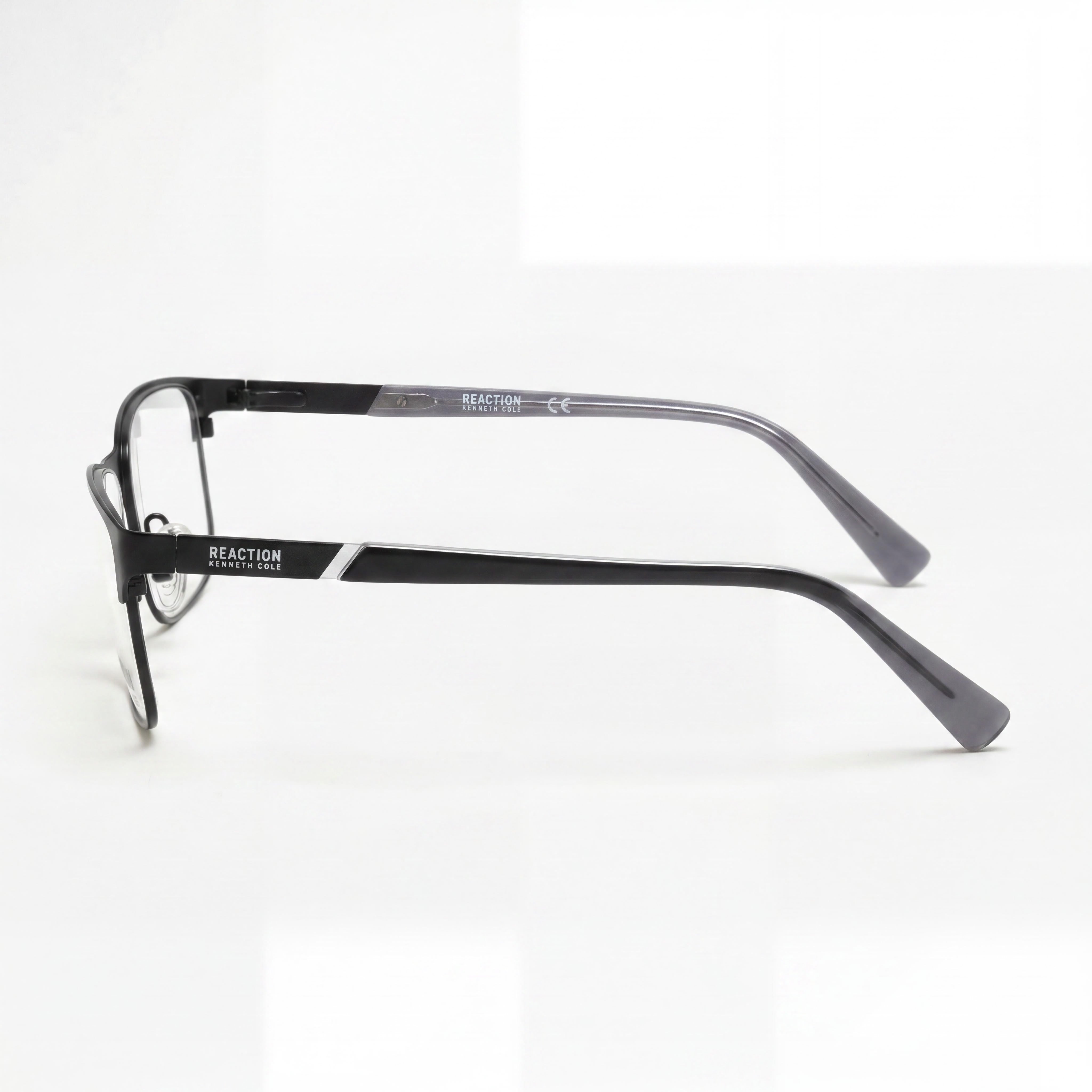 Kenneth Cole KC0937-N Black Rectangle Eyeglasses for Men, Metal 55mm, Photo 2