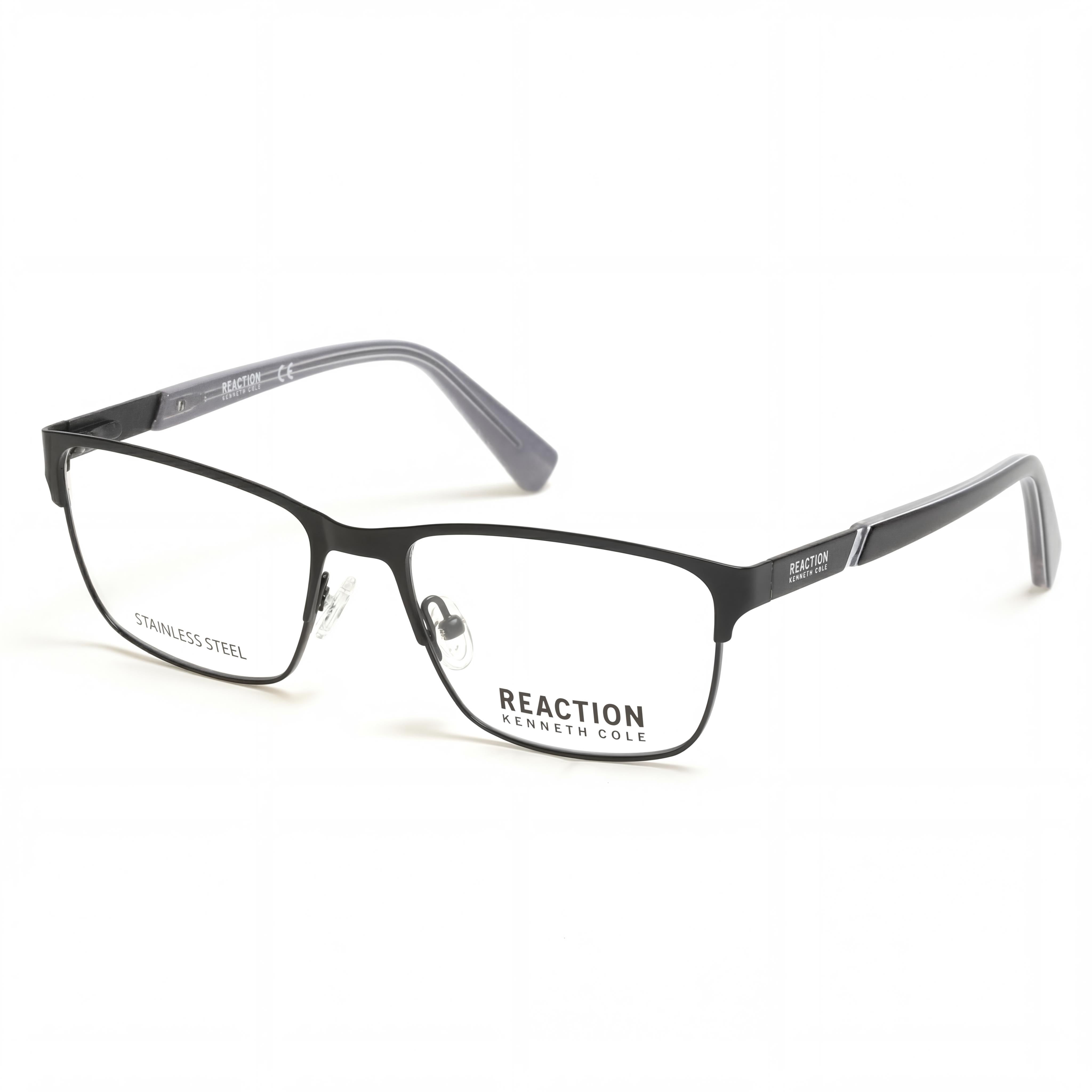 Kenneth Cole KC0937-N Black Rectangle Eyeglasses for Men, Metal 55mm, Photo 1