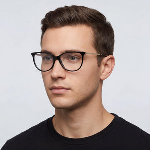 Kenneth Cole KC0955 Cat Eye Eyeglasses for Men — interior view, Polycarbonate demo lenses