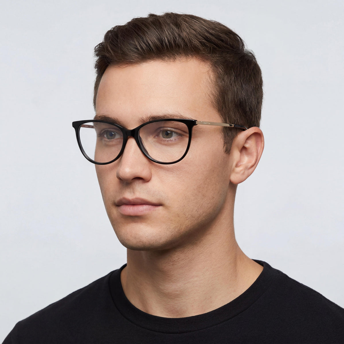 Gafas Kenneth Cole KC0955 ojo de gato en negro brillante para hombre, 53mm, Photo 4