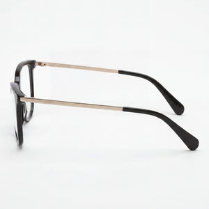 Kenneth Cole Kc0955 Cat Eye Eyeglasses Men — side view, Black Plastic temples