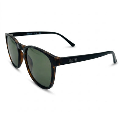 Kenneth Cole KC1414 52N Dark Havana Round Sunglasses for Men, Green lens