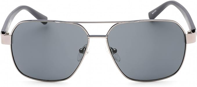Kenneth Cole KC2843 08A Gray Rectangle Unisex Sunglasses, Smoke lens