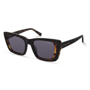 Kenneth Cole Kc5105a Black Rectangle Sunglasses for Women, Smoke lens