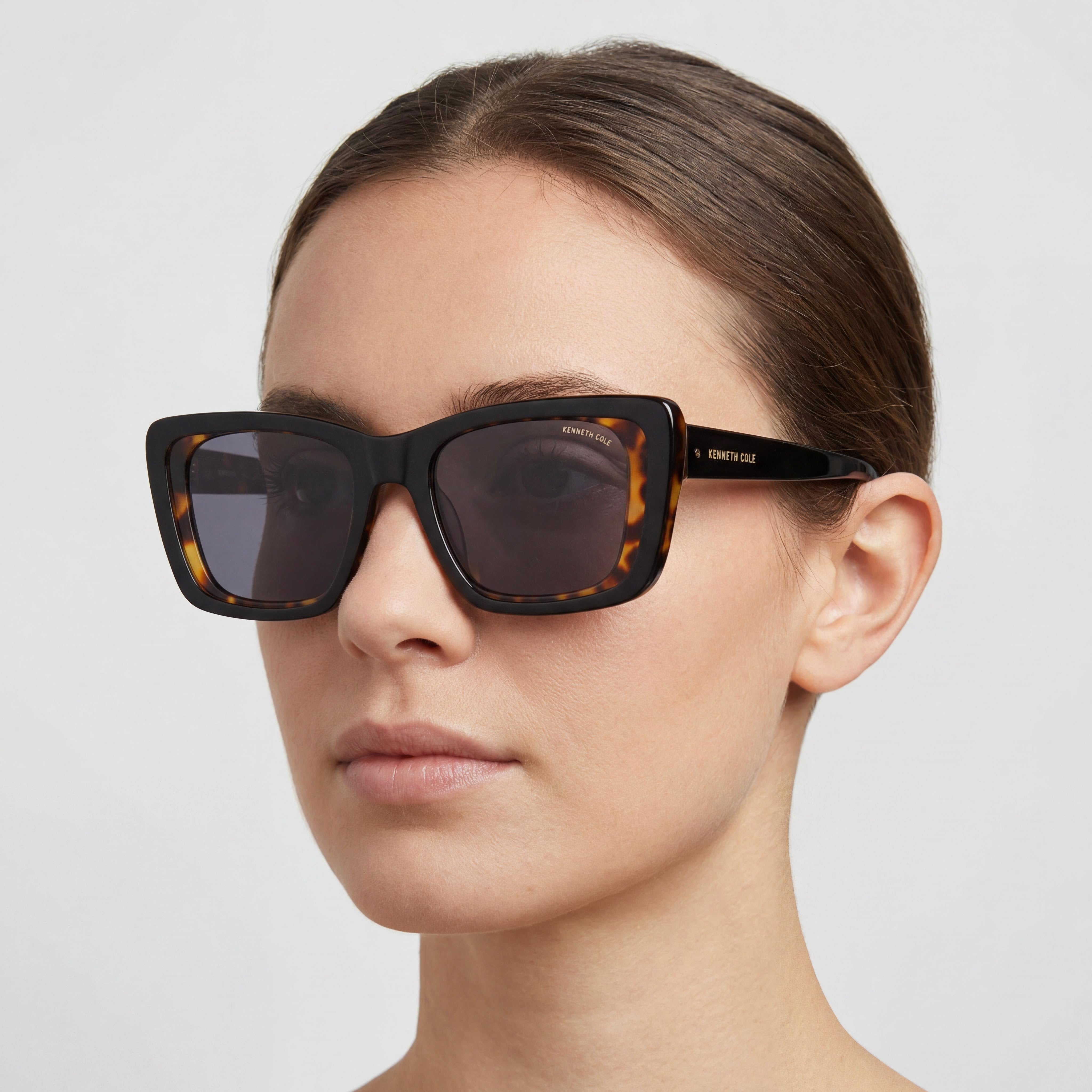 Kenneth Cole Kc5105a Black Rectangle Sunglasses for Women, 51mm, Photo 4
