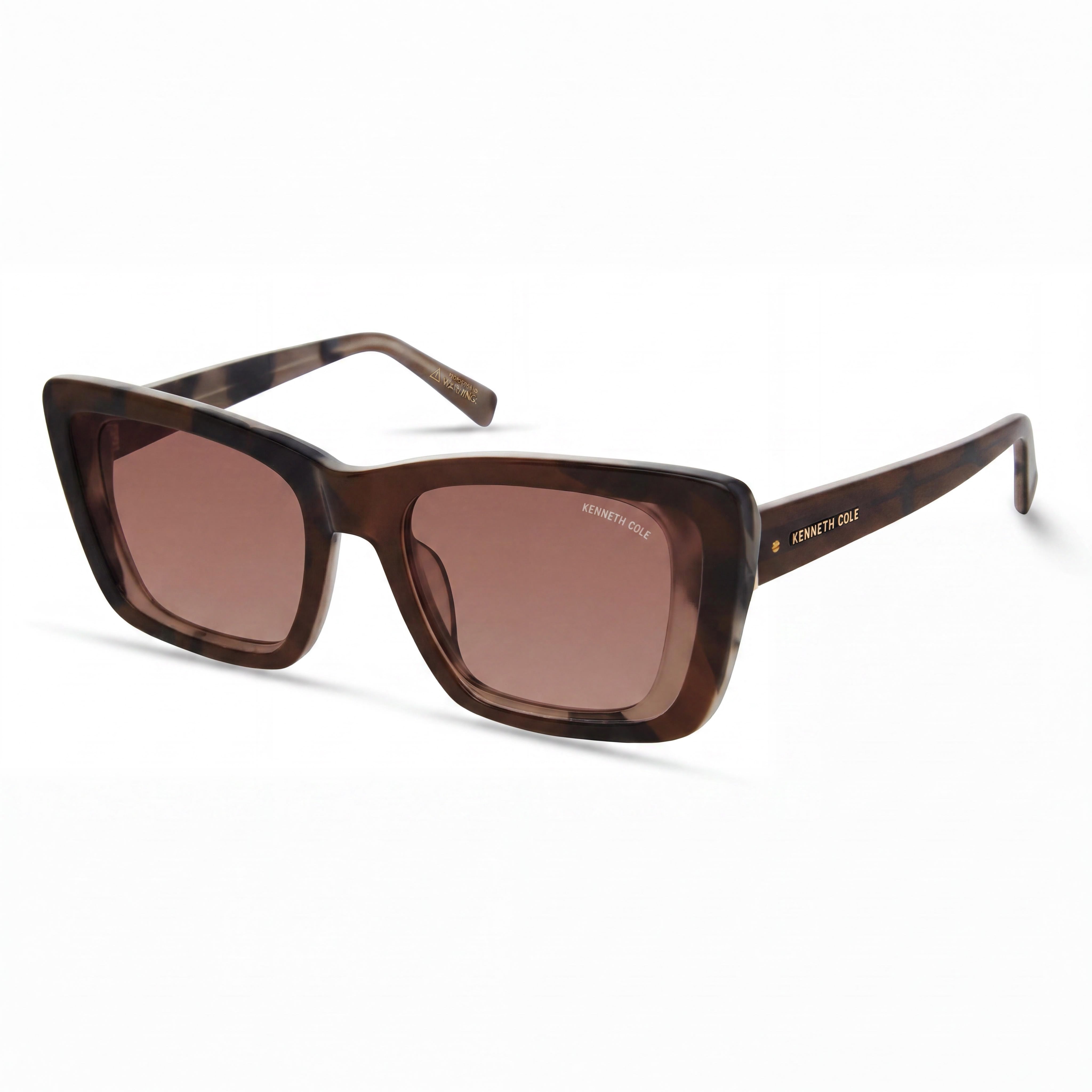Kenneth Cole KC5145F Brown Rectangle Sunglasses for Women, 51mm, Photo 1