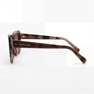 Kenneth Cole KC5145F Rectangle Sunglasses Women — side view, Brown lens