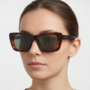 Kenneth Cole Kc5152n Cat Eye Sunglasses Women — side view, Green lens