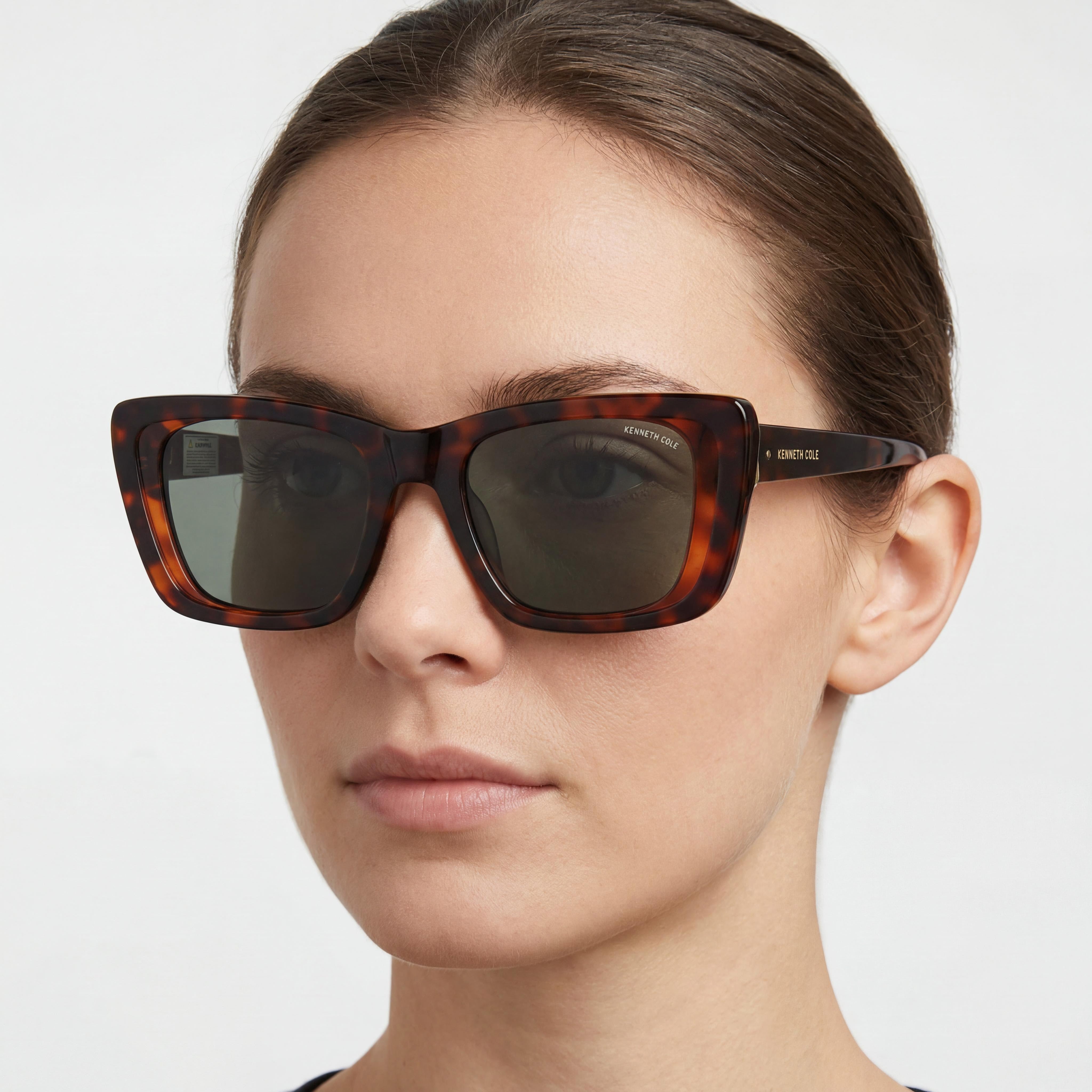 Kenneth Cole Kc5152n Havana Green Cat Eye Sunglasses for Women, 51mm, Photo 3