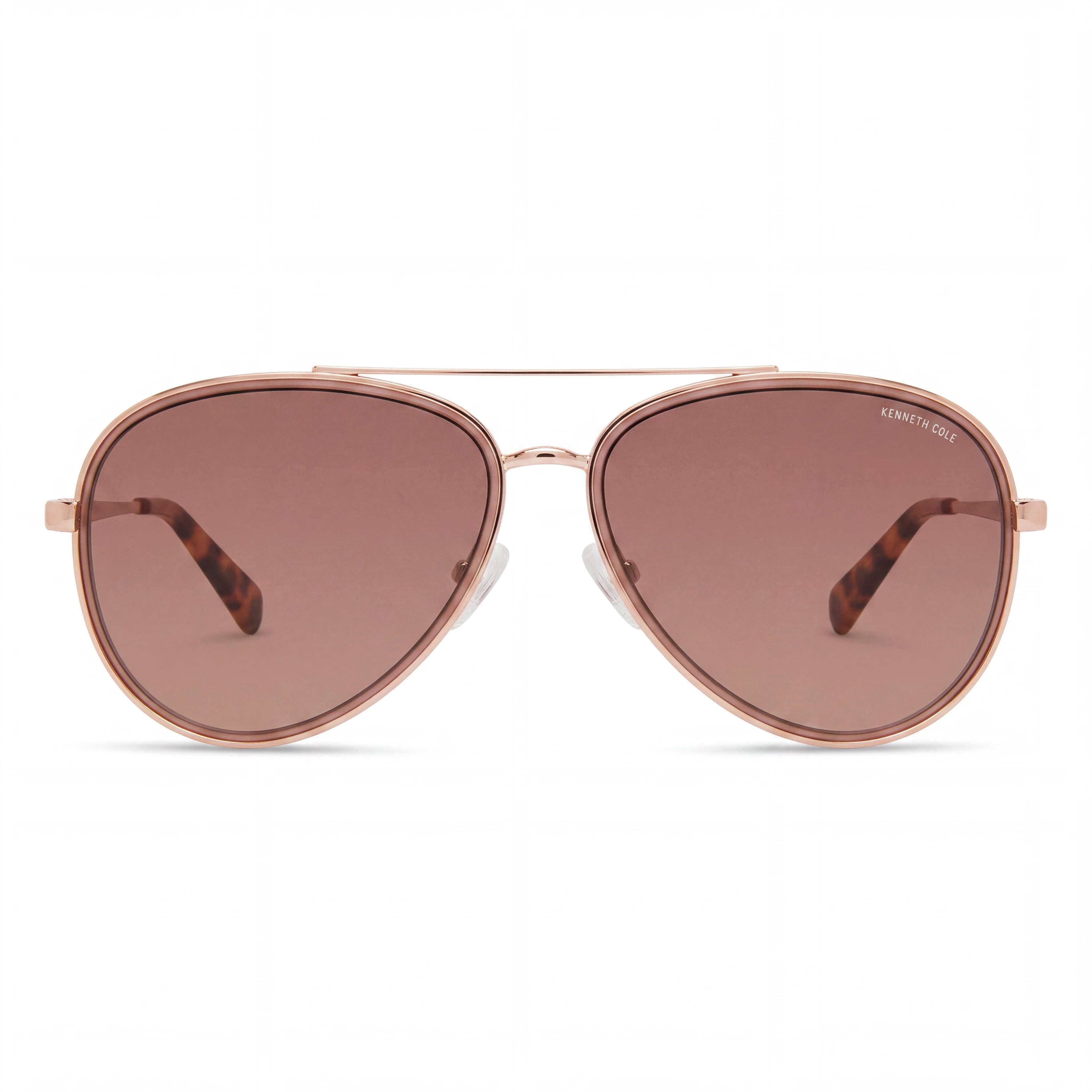 Kenneth Cole KC5828F Rose Gold Aviator Sunglasses for Women, 58mm, Photo 2