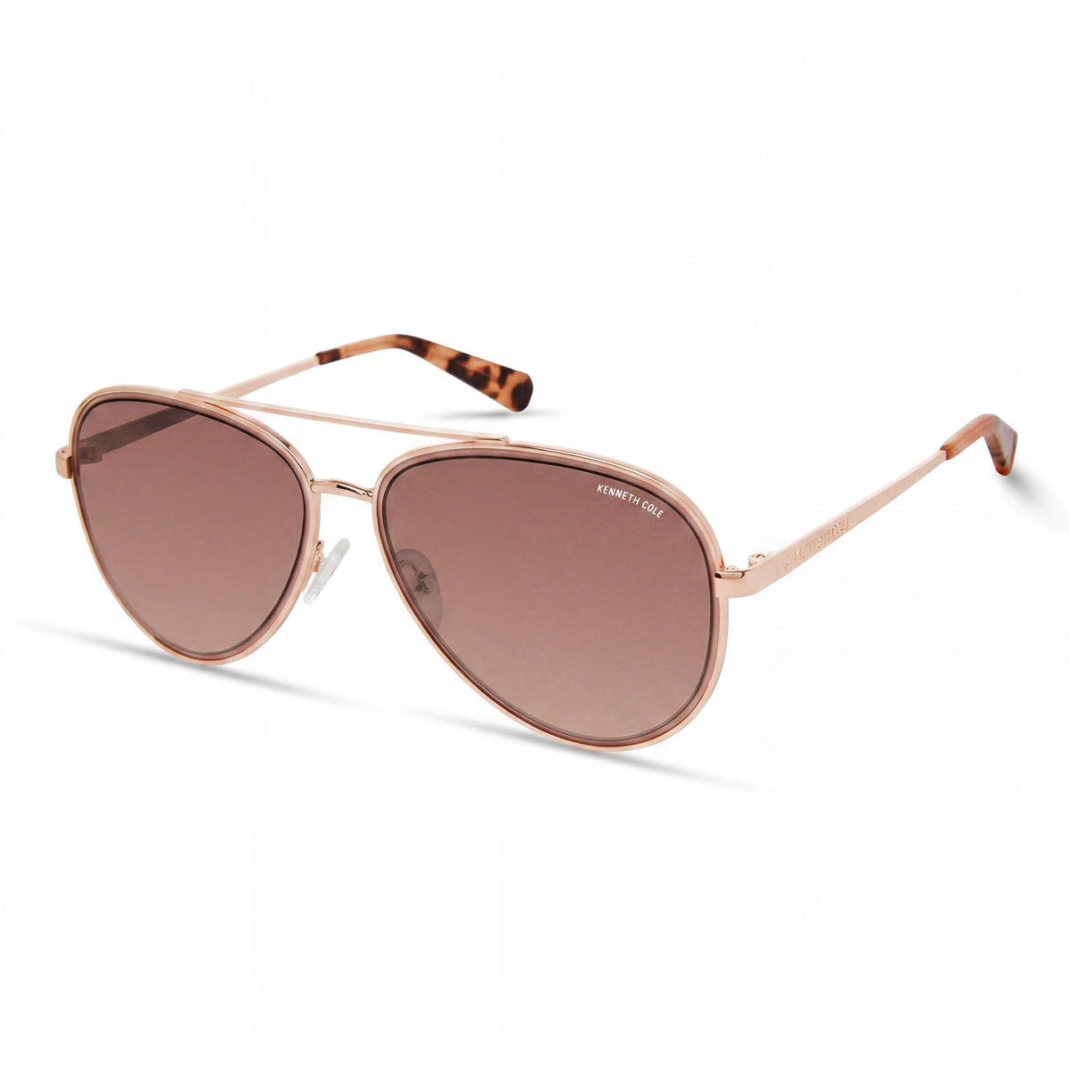 Kenneth Cole KC5828F Rose Gold Aviator Sunglasses for Women, 58mm, Photo 1