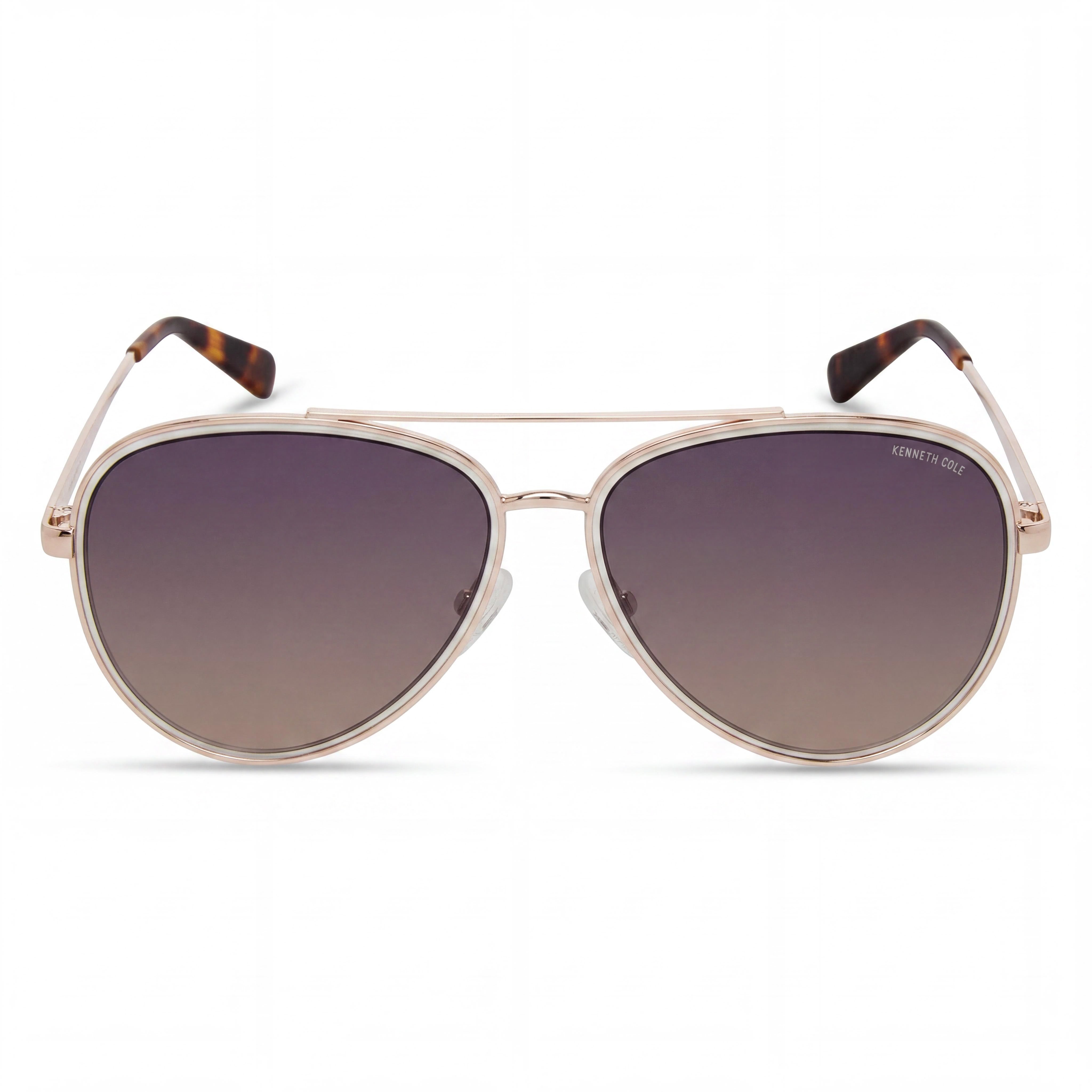 Kenneth Cole KC5832W Gold Blue Aviator Sunglasses for Women, 58mm, Photo 2
