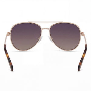 Kenneth Cole KC5832W Aviator Sunglasses Women — side view, Blue lens