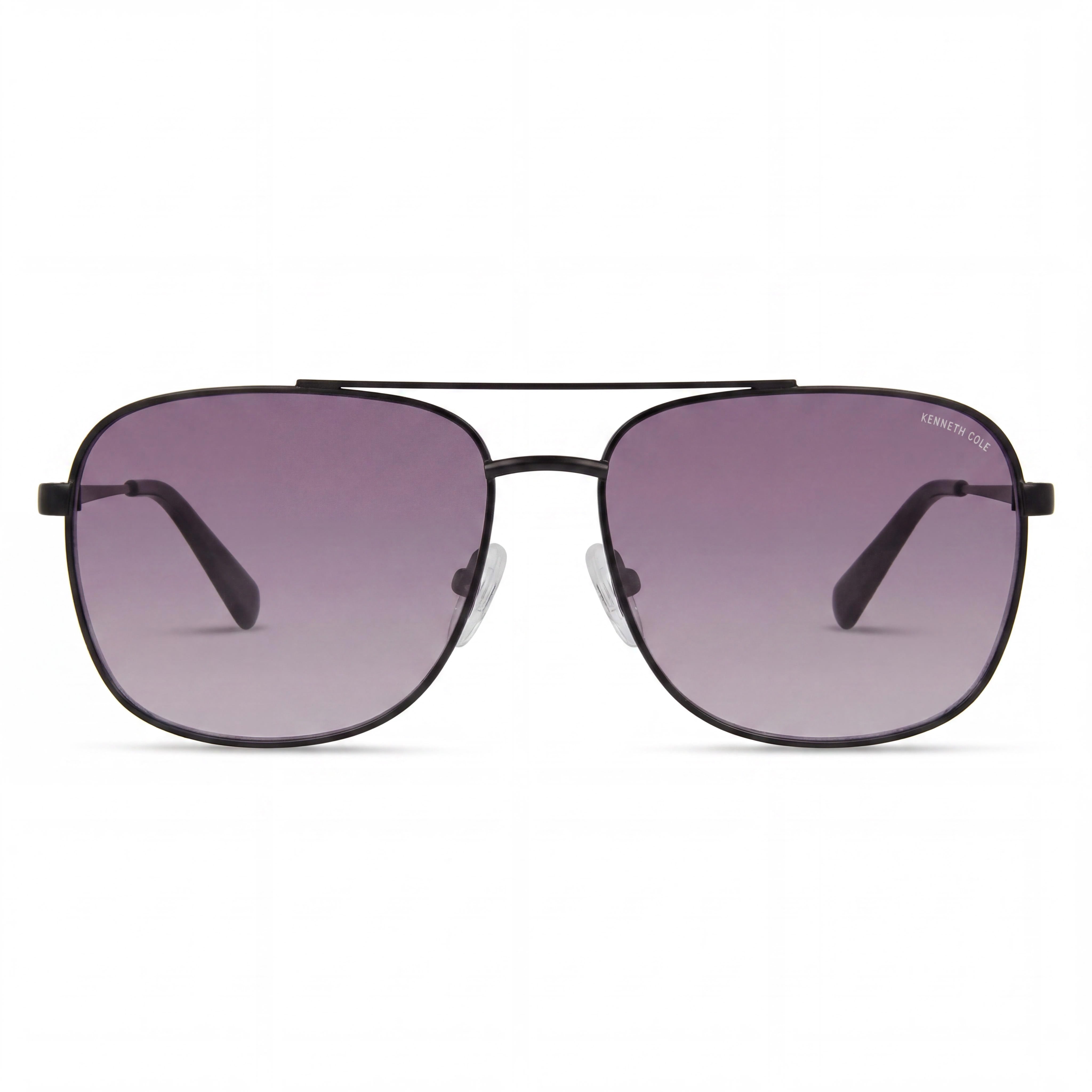 Gafas de sol Kenneth Cole New York Kc5901b de metal para mujer, montura negra brillante con lentes ahumadas degradadas, 59 mm, Photo 2