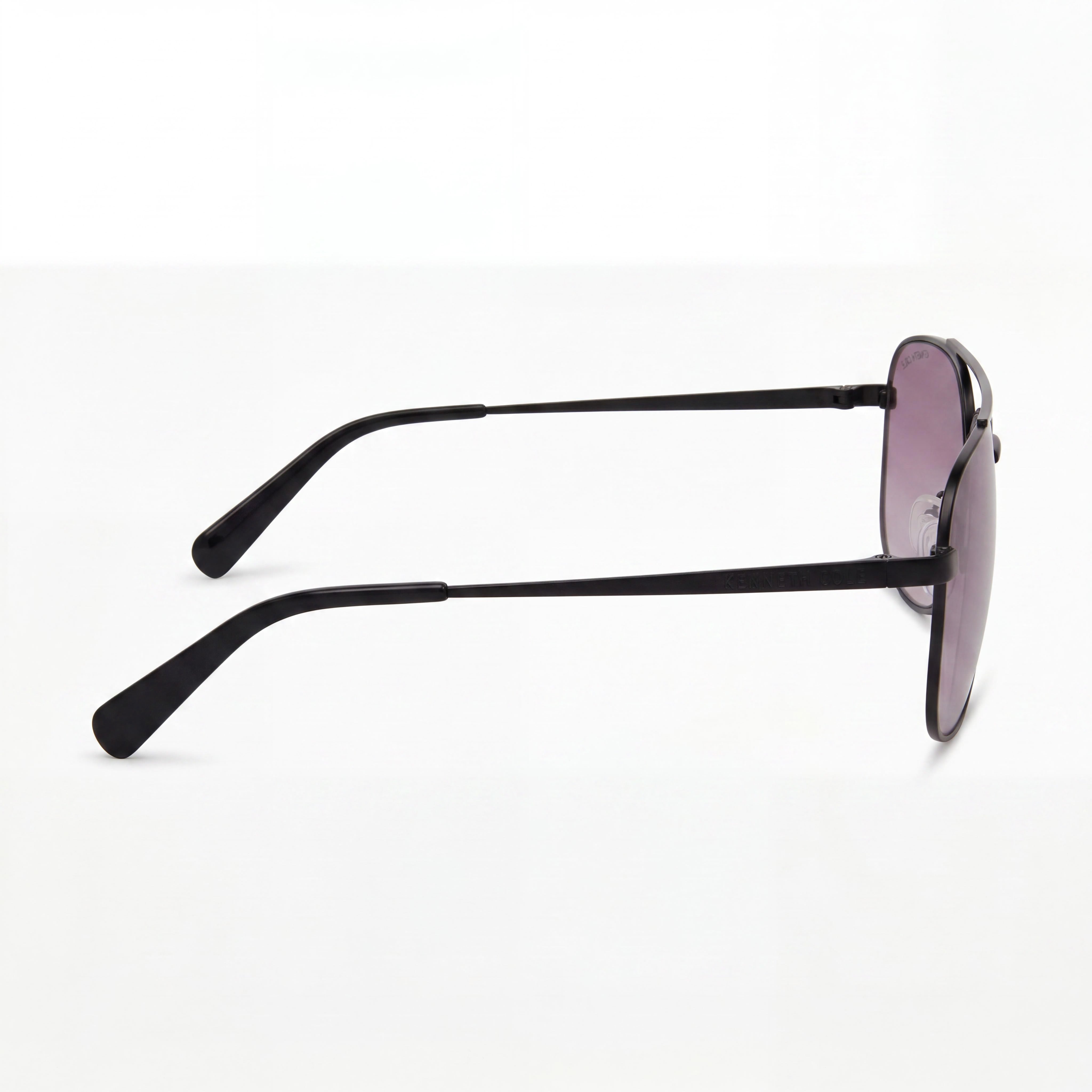 Gafas de sol Kenneth Cole New York Kc5901b de metal para mujer, montura negra brillante con lentes ahumadas degradadas, 59 mm, Photo 3