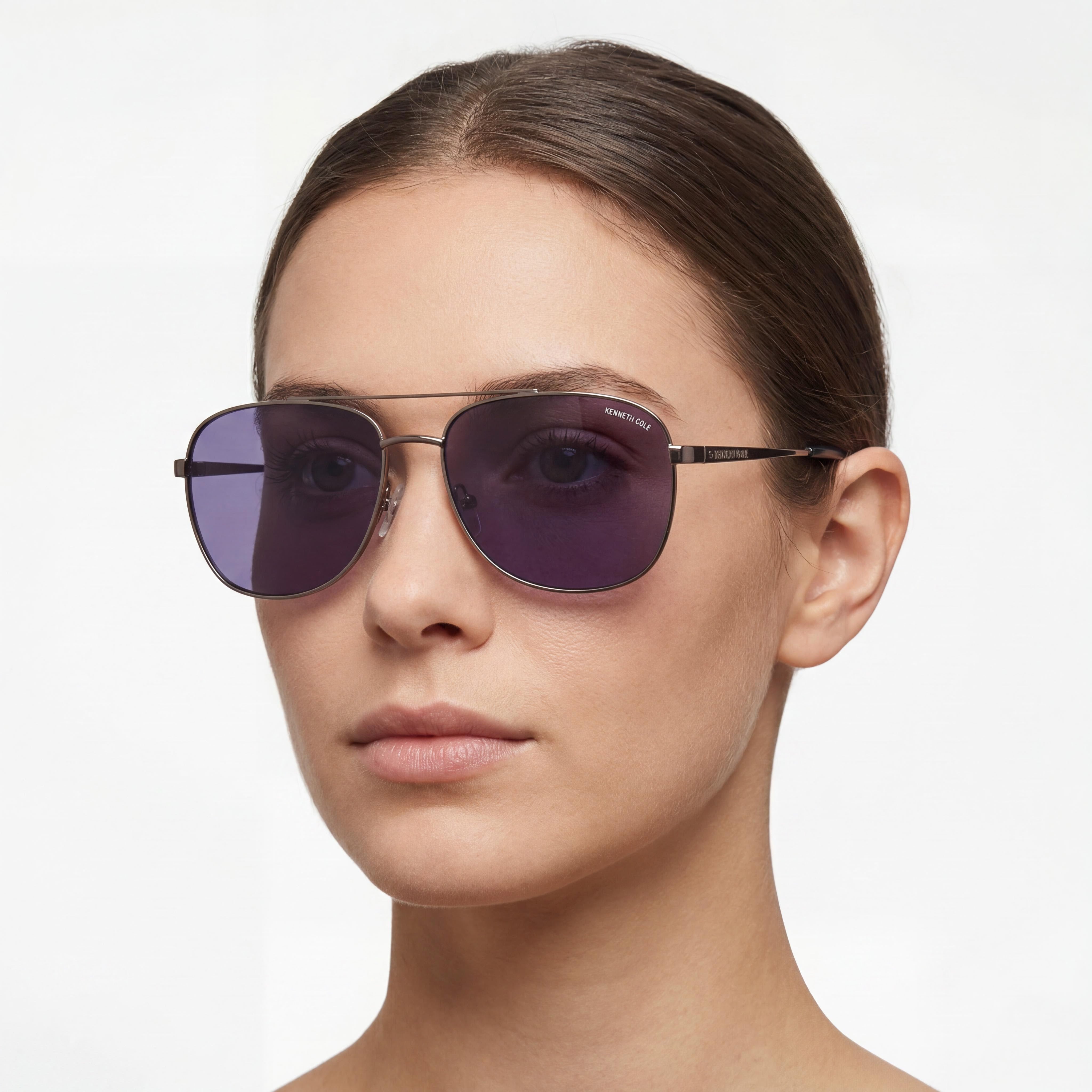 Kenneth Cole KC5906B Smoke Rectangle Sunglasses for Women, 59mm, Photo 4