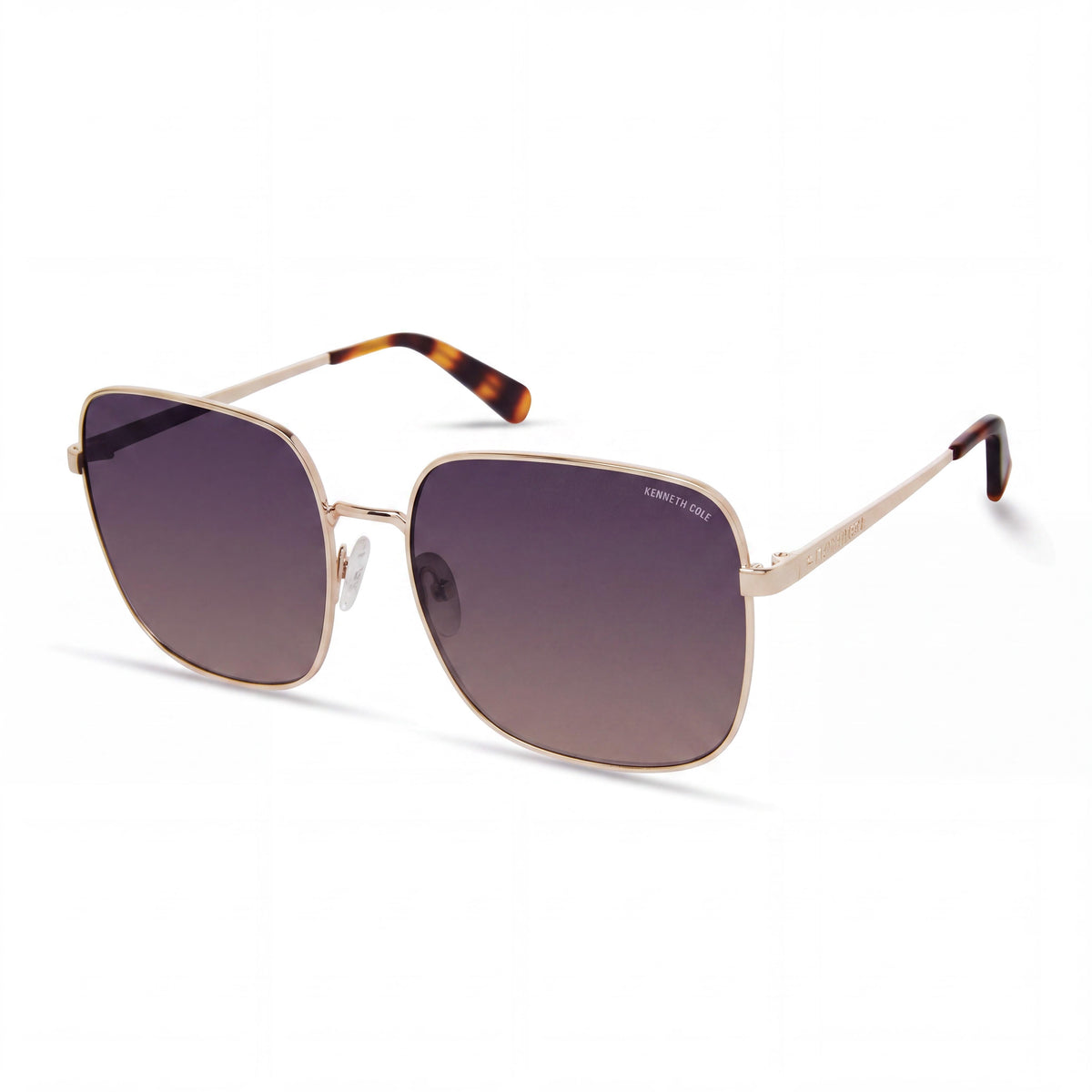 Kenneth Cole KC6032W Gold Rectangle Sunglasses for Women, 60mm, Photo 1