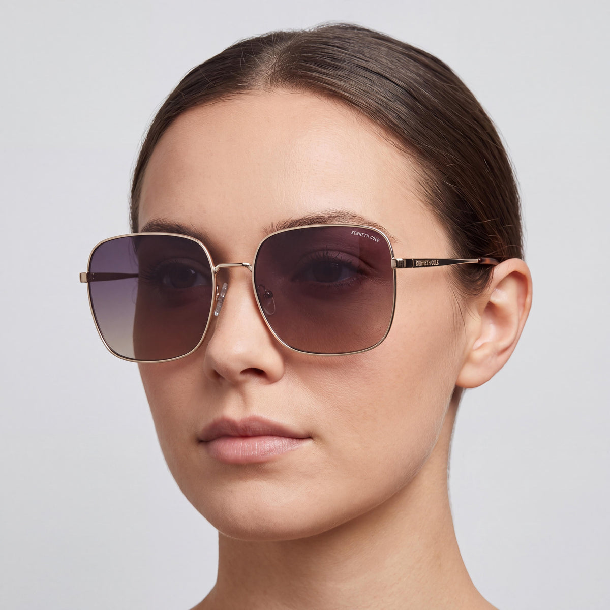 Kenneth Cole KC6032W Gold Rectangle Sunglasses for Women, 60mm, Photo 5