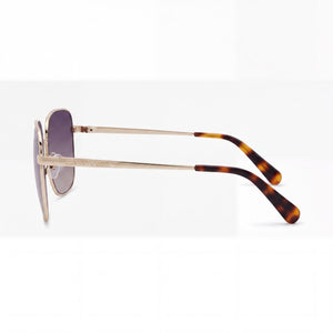 Kenneth Cole KC6032W Rectangle Sunglasses Women — side view, Non-Polarized Gradient Blue lens