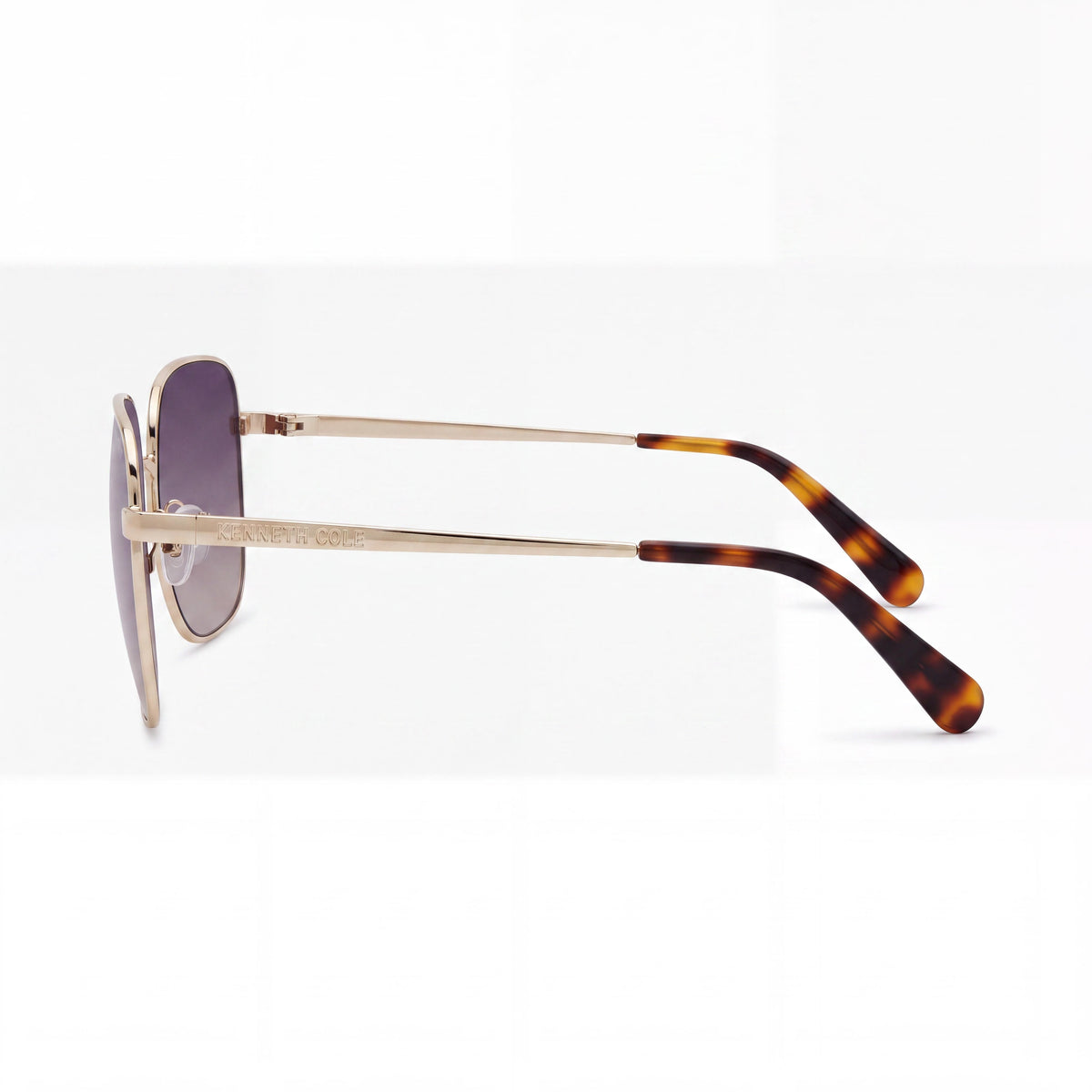 Kenneth Cole KC6032W Gold Rectangle Sunglasses for Women, 60mm, Photo 3