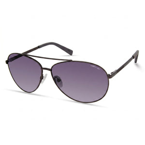 Kenneth Cole KC6309C Gray Aviator Sunglasses for Women, Smoke lens