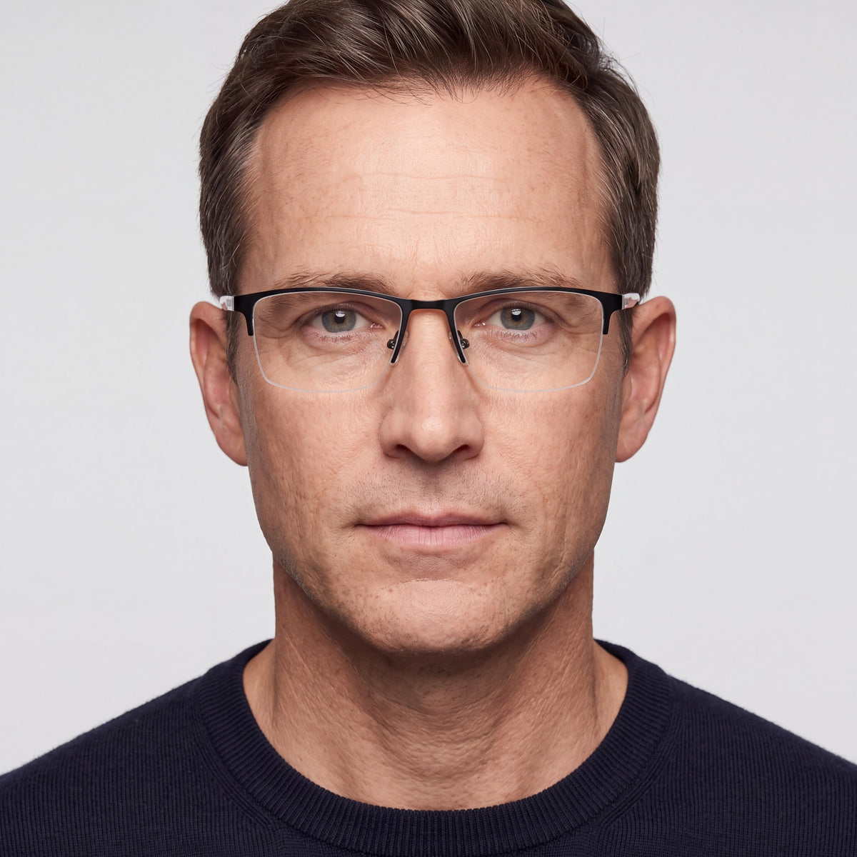 Kenneth Cole REACTION Rn50004 Matte Black Crystal Eyeglasses for Men, Photo 4