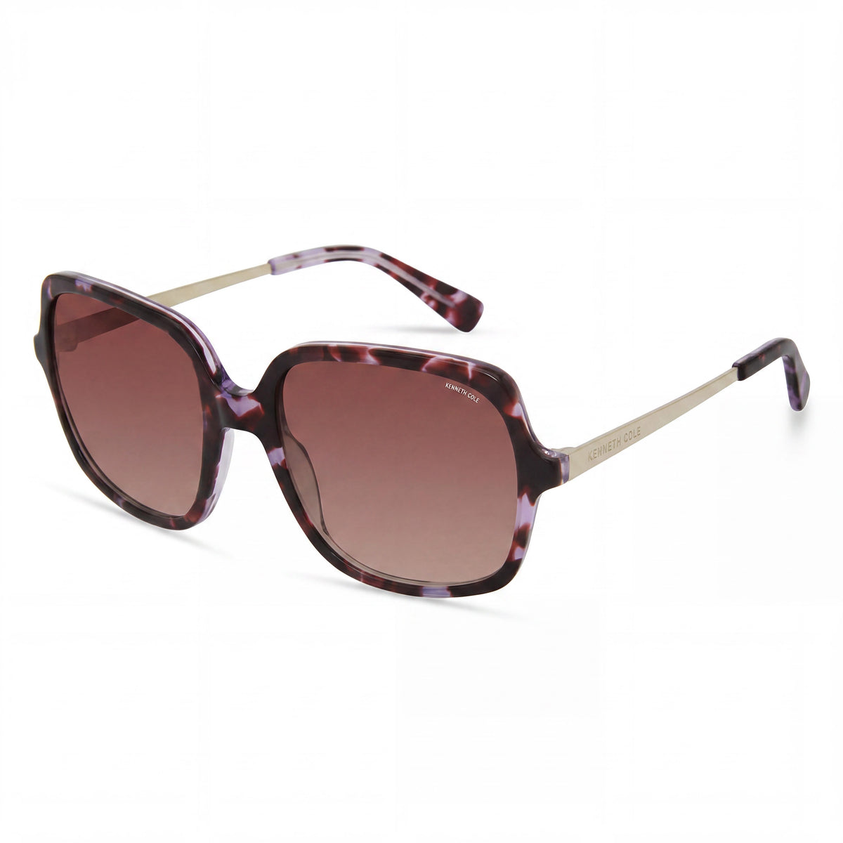 Kenneth Cole Lilac Brown Square Sunglasses for Women, 56mm, Photo 1