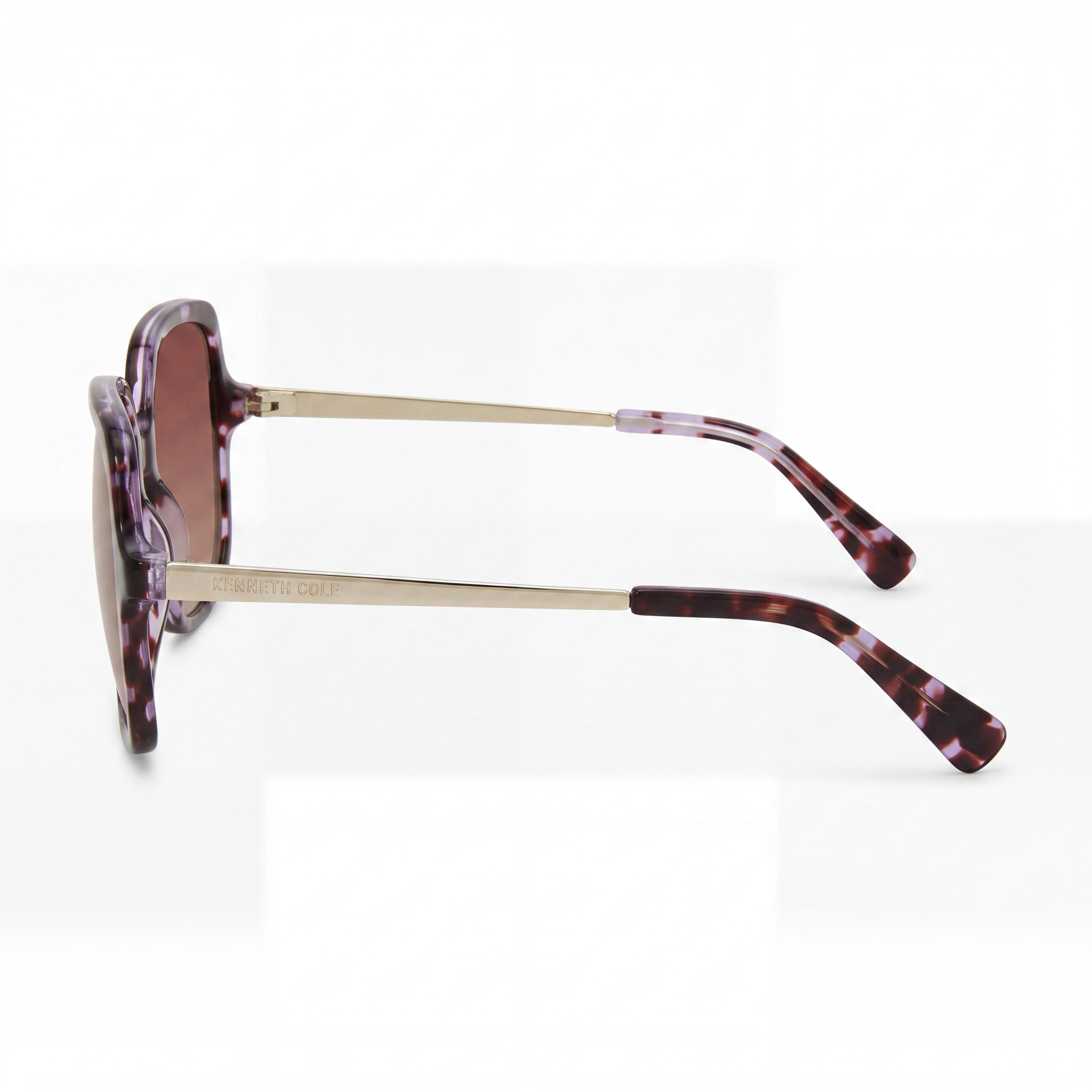 Kenneth Cole Lilac Brown Square Sunglasses for Women, 56mm, Photo 3