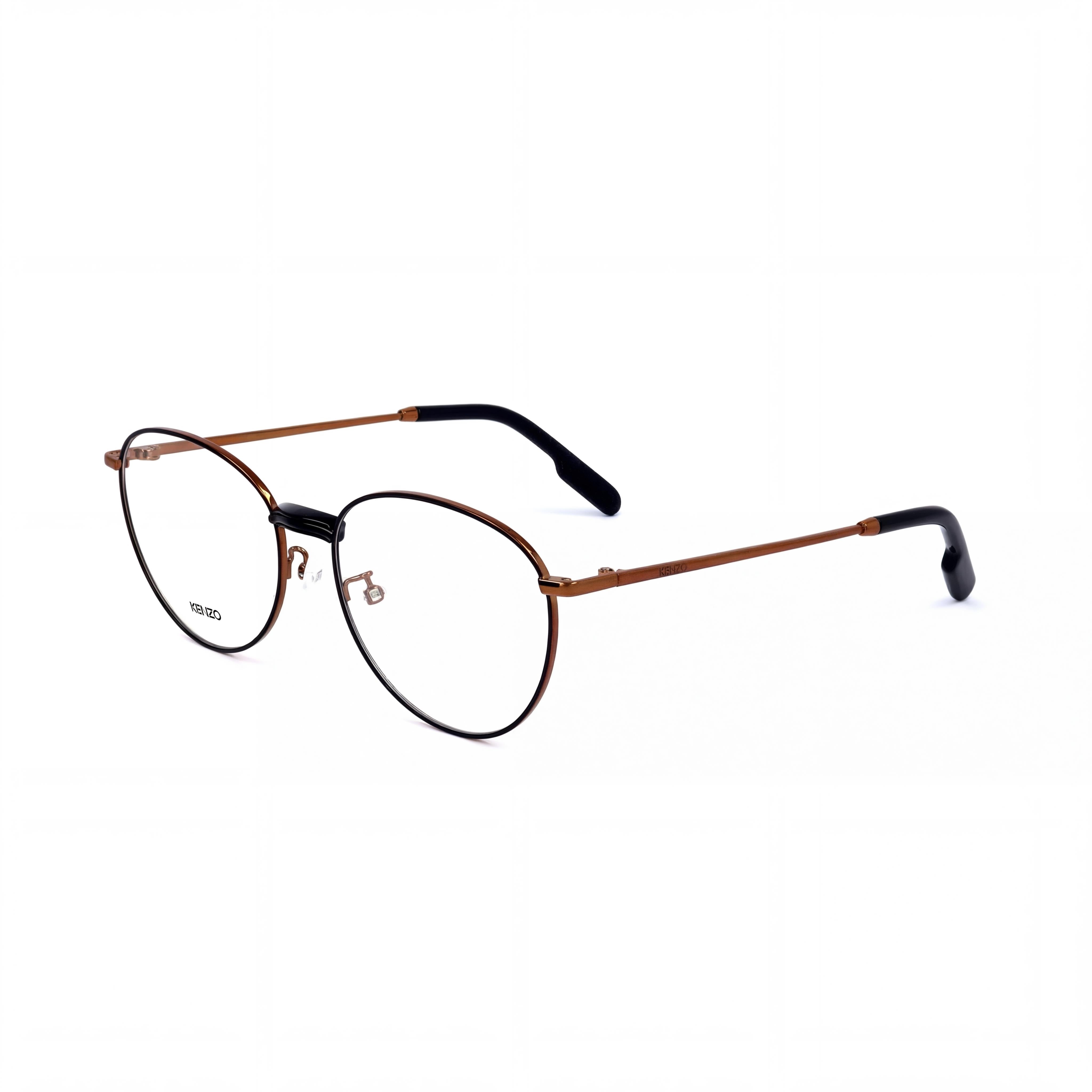 Kenzo KZ50013U Bronze Round Eyeglasses for Men, 53mm, Photo 1