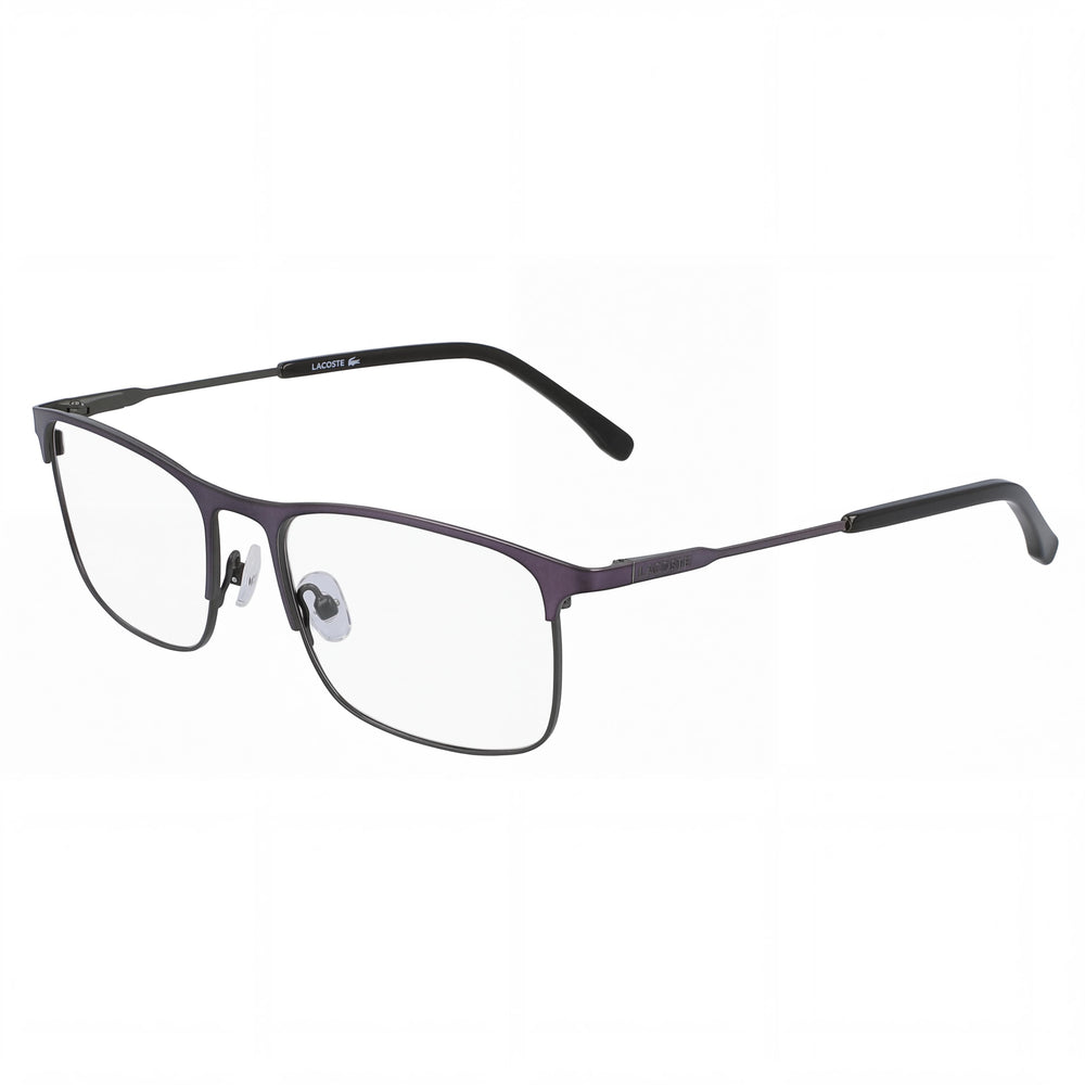Lacoste 40109 Silver Rectangle Eyeglasses for Unisex, Acetate frame