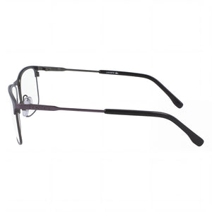 Lacoste 40109 Rectangle Eyeglasses Unisex — side view, Silver Acetate temples