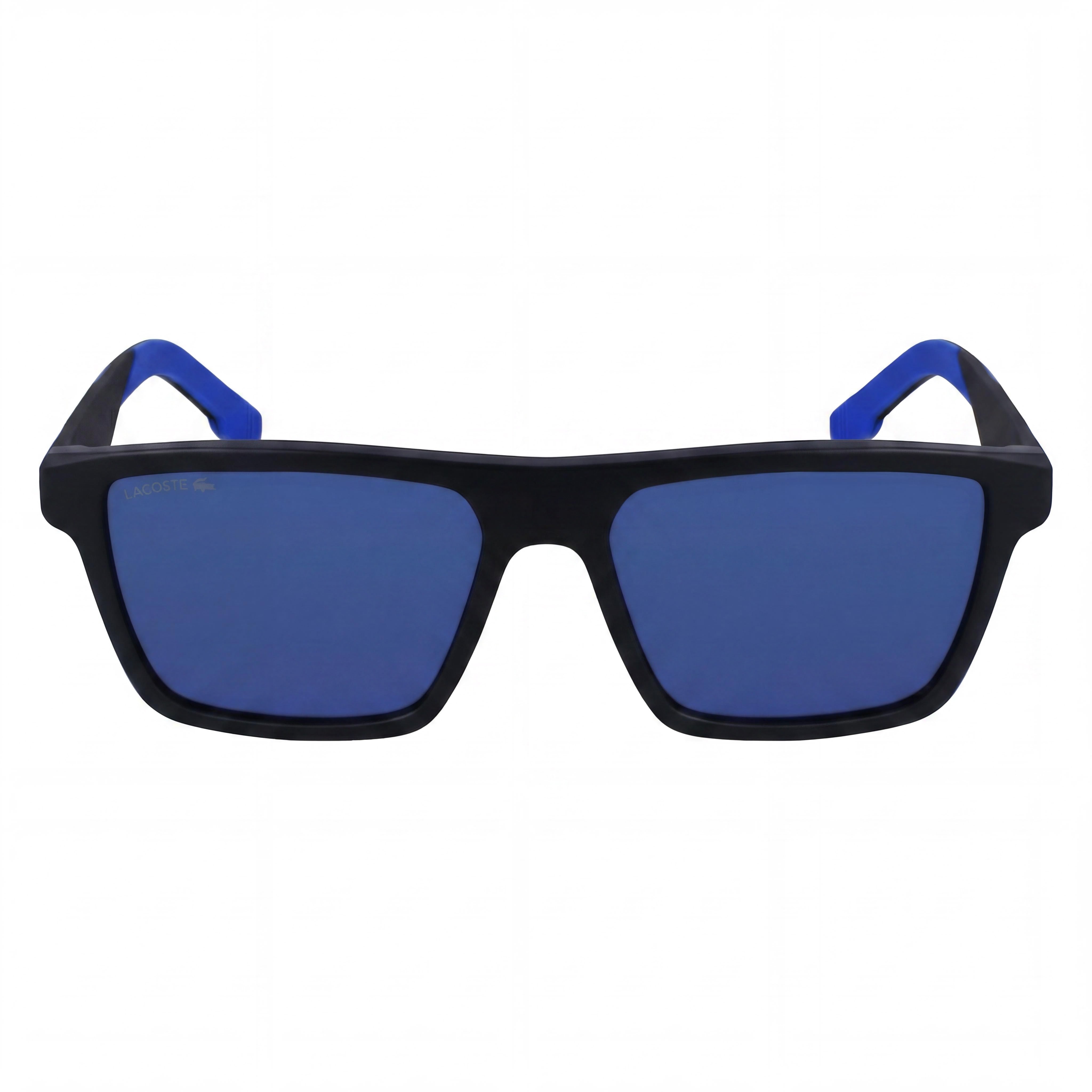 Lacoste Black Blue Rectangle Sunglasses Unisex, 55mm, Photo 2