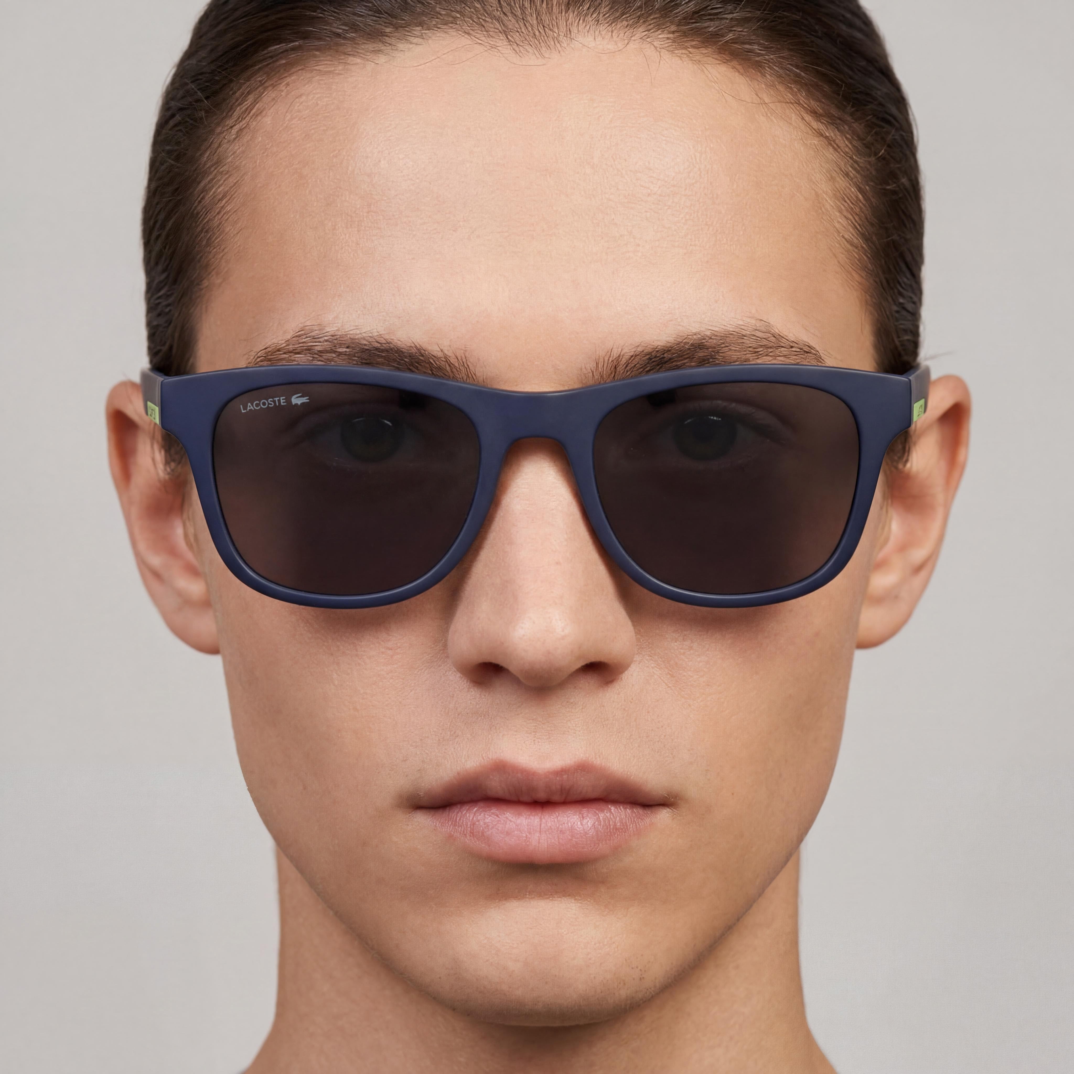 Lacoste Casual Blue Rectangle Sunglasses Unisex, 54mm, Photo 4