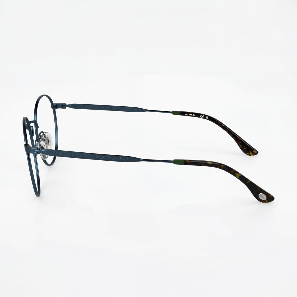Lacoste Casual Round Eyeglasses for Unisex — front view, Acetate