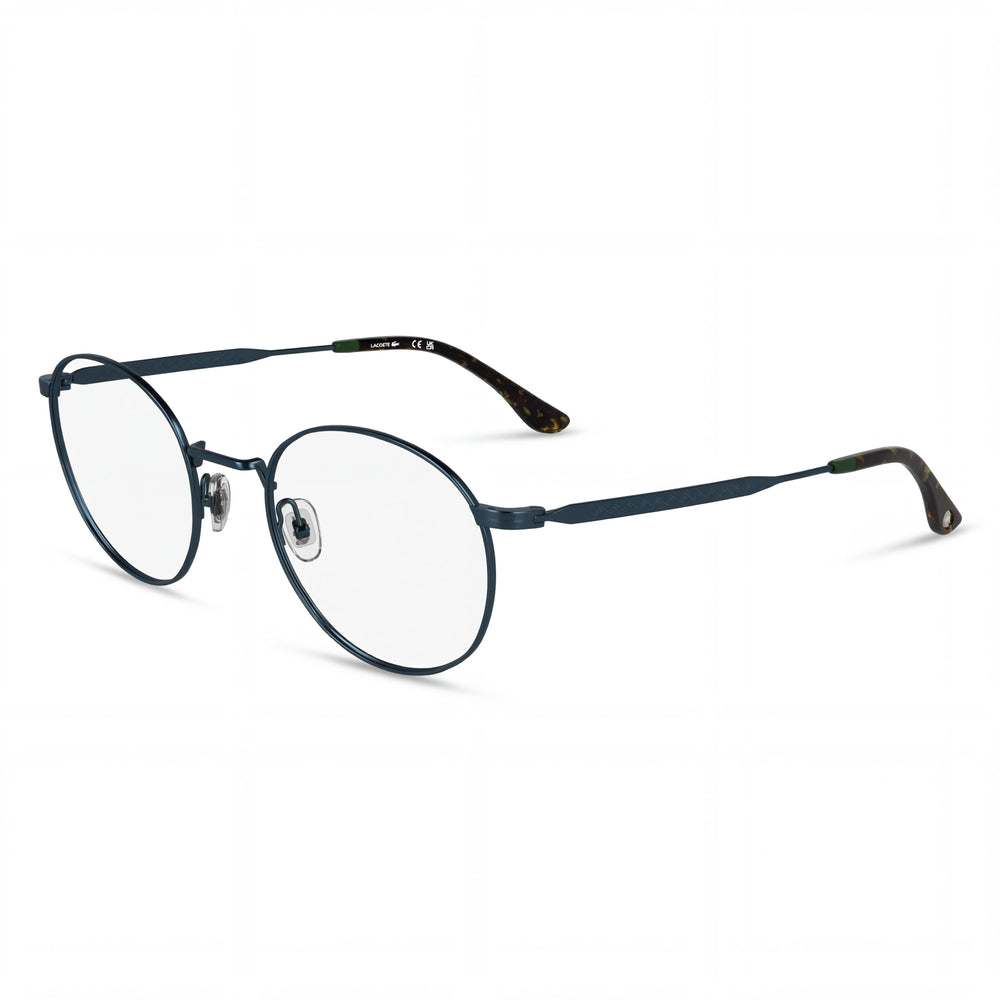 Lacoste Casual Blue Round Eyeglasses for Unisex, Acetate frame