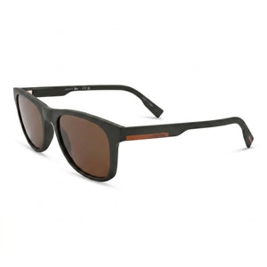 Lacoste Casual Green Rectangle Sunglasses for Unisex, Matte Khaki lens
