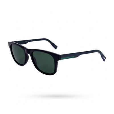 Lacoste Classic Black Rectangle Sunglasses for Unisex, Green lens
