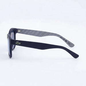 Lacoste Classic Square Sunglasses Unisex — side view, Non-Polarized Matte Blue lens