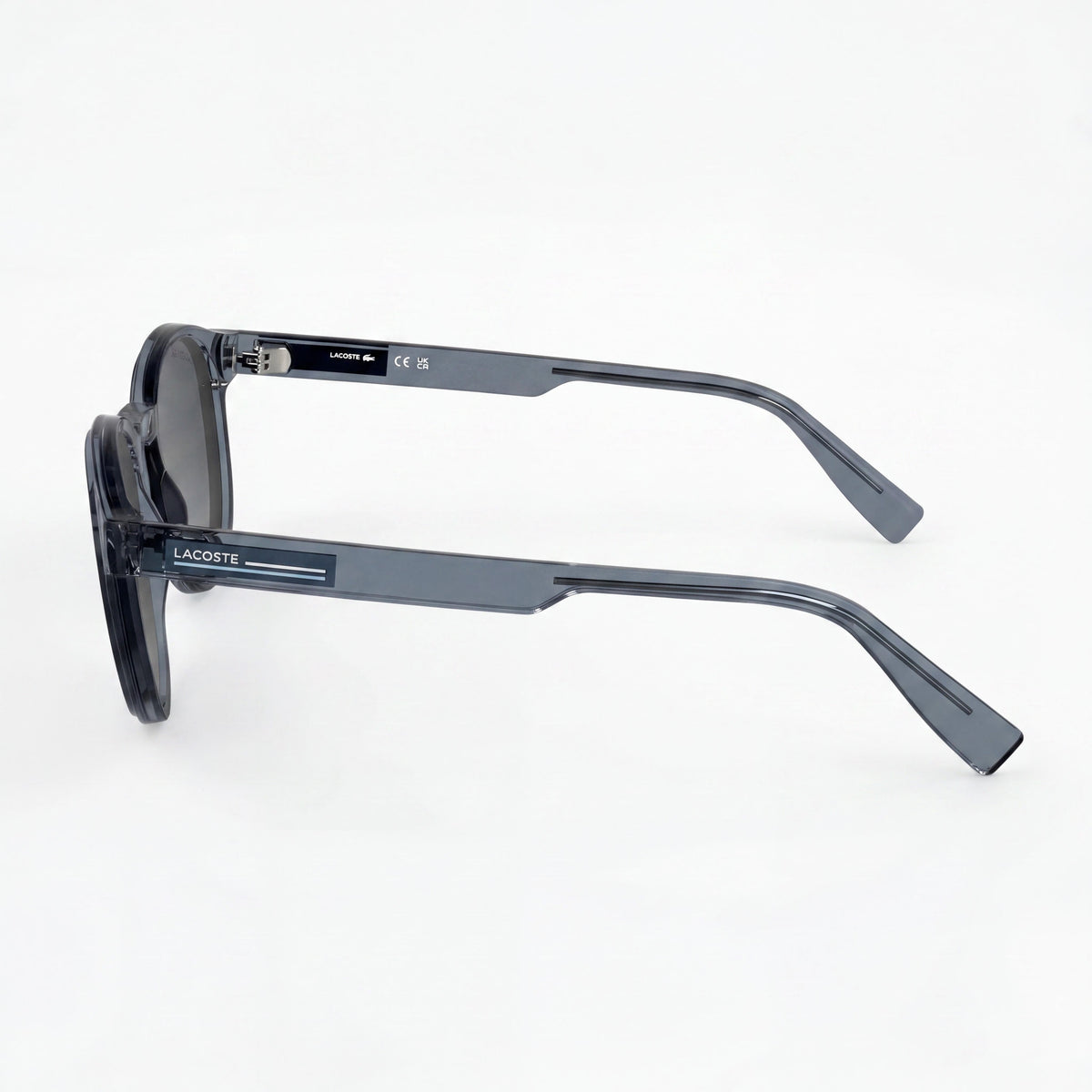 Lacoste Classic Transparent Light Grey Round Sunglasses for Men, 51mm, Photo 3