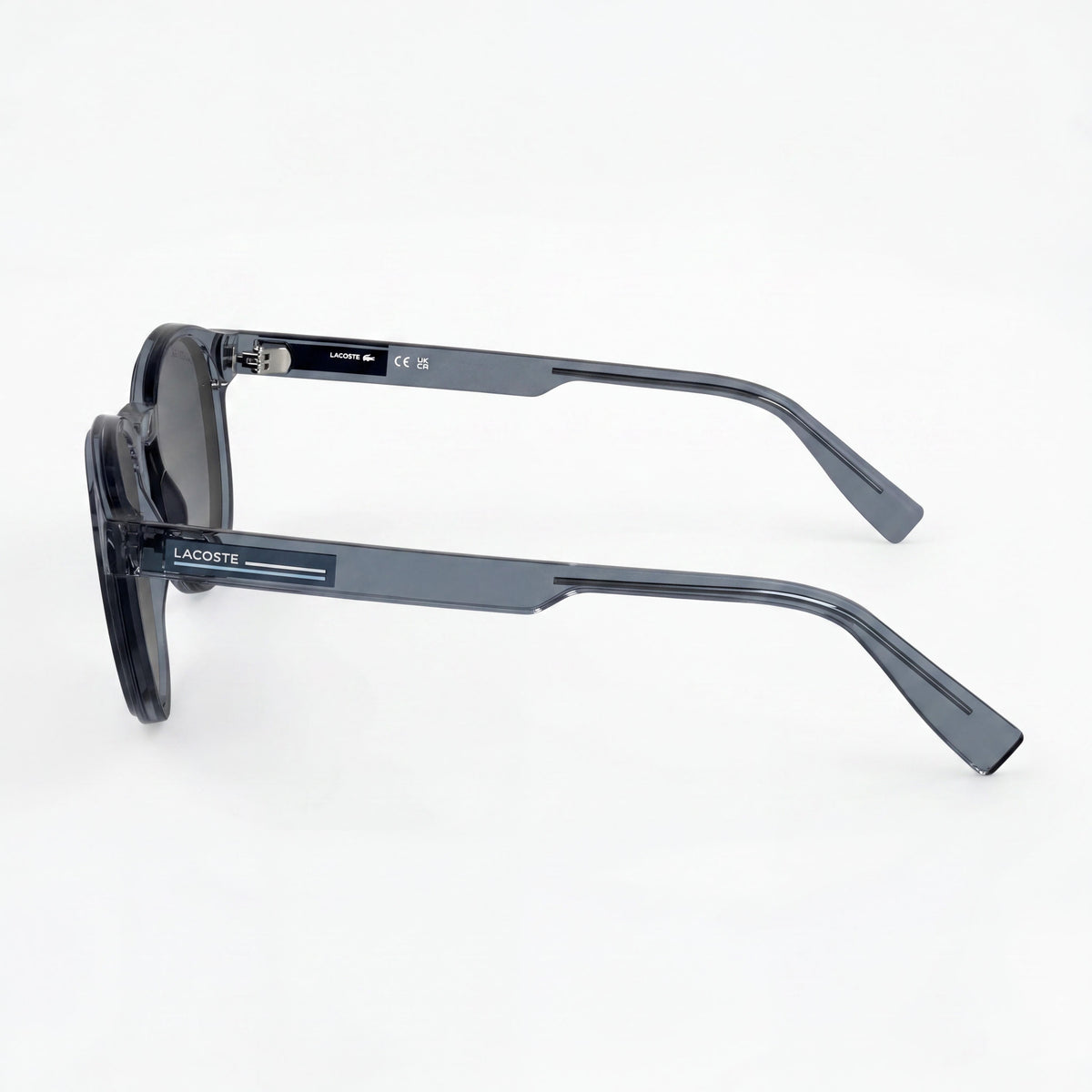 Lacoste Classic Transparent Light Grey Round Sunglasses for Men, 51mm, Photo 3