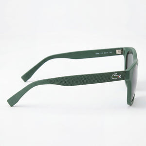 Lacoste Contemporary Rectangle Sunglasses Unisex — side view, Non-Polarized Green lens