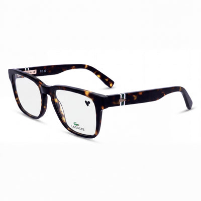 Lacoste L2932 Dark Havana Square Eyeglasses Unisex, Acetate 53mm — view 1