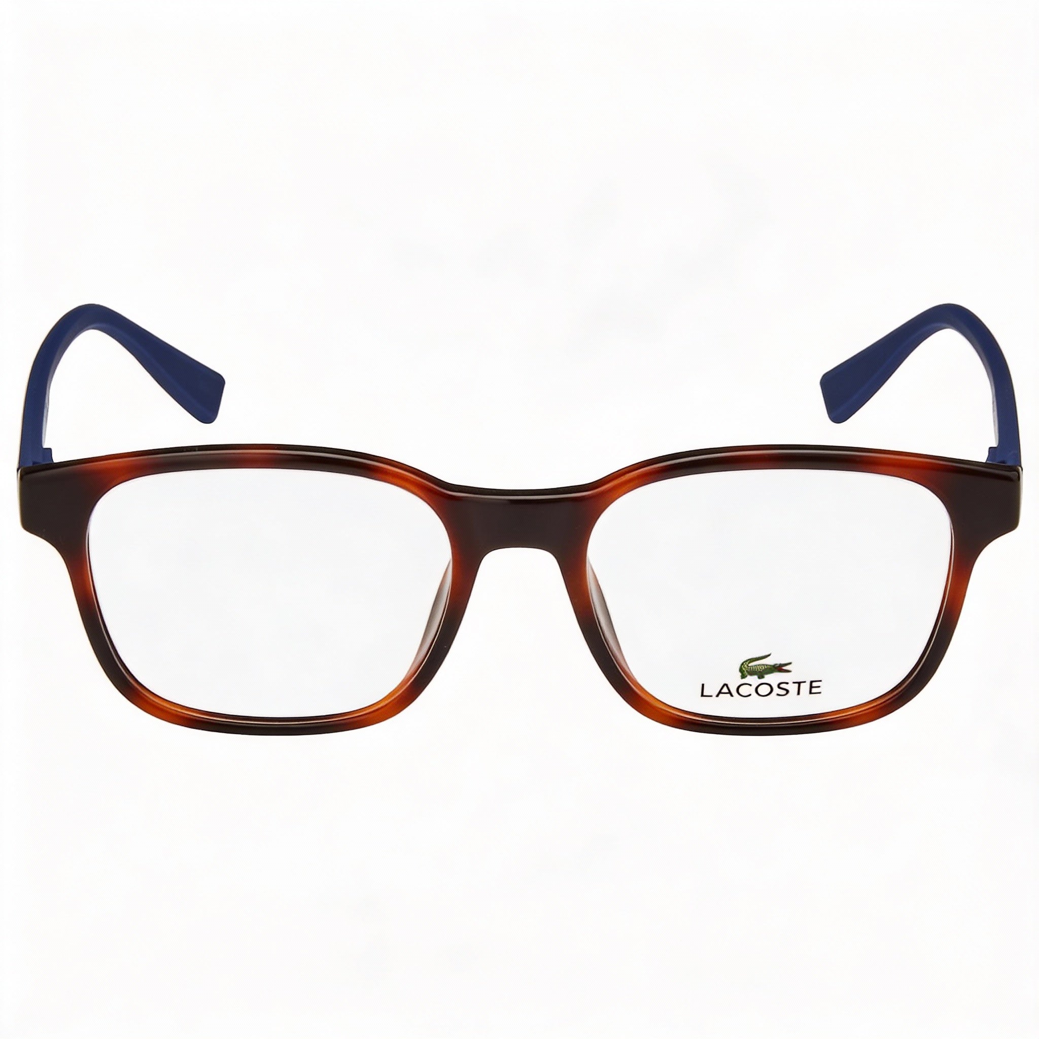 Lacoste Havana Rectangle Eyeglasses Unisex, Plastic 49mm, Photo 2