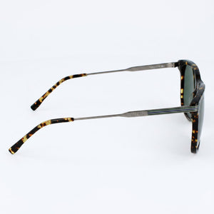 Lacoste Rectangle Sunglasses Unisex — side view, Non-Polarized Dark Havana lens