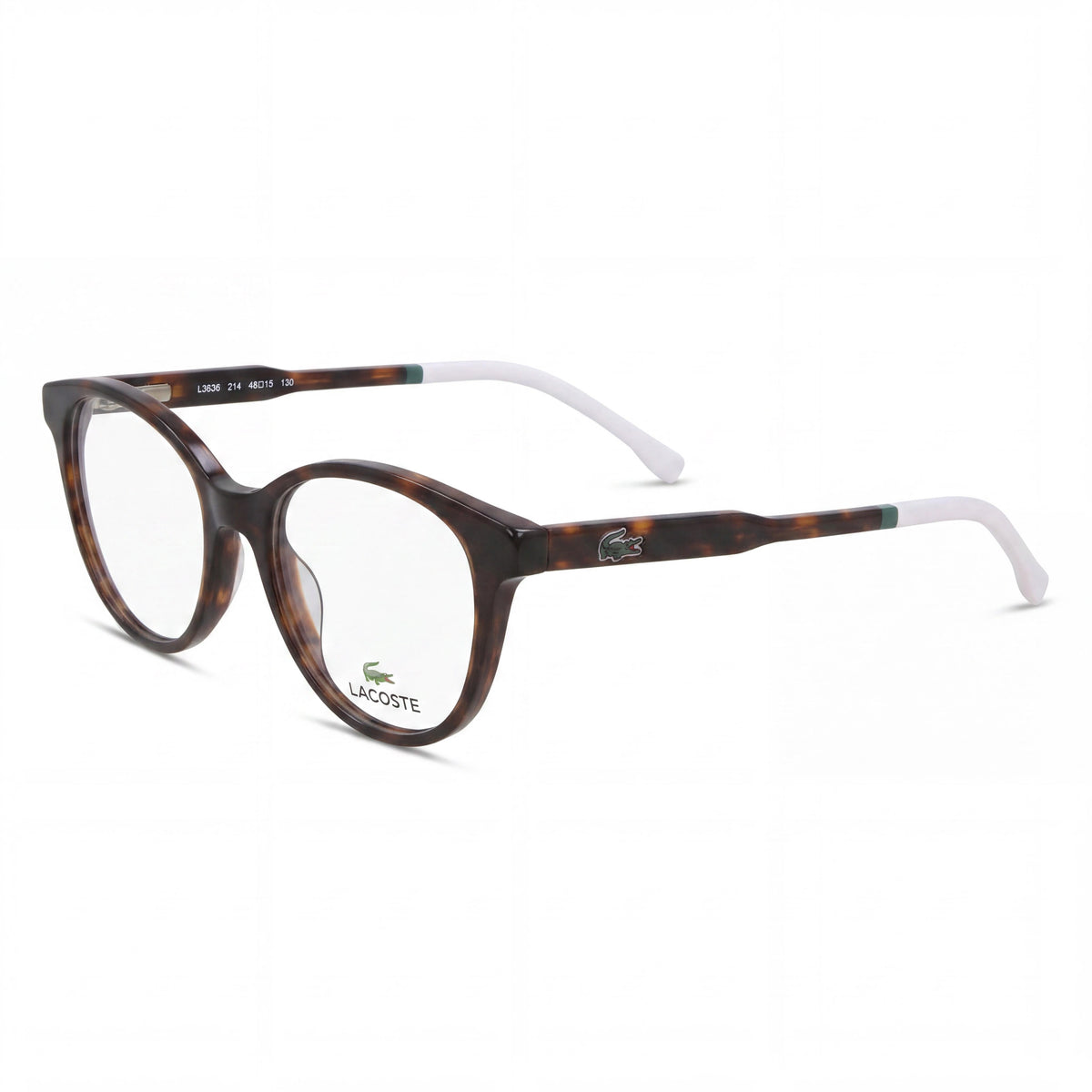 Lacoste Havana Round Eyeglasses Unisex, Plastic 48mm, Photo 1