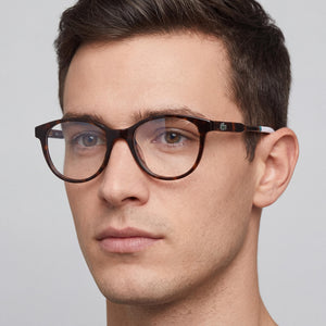 Lacoste Round Eyeglasses Unisex — interior view, Polycarbonate demo lenses