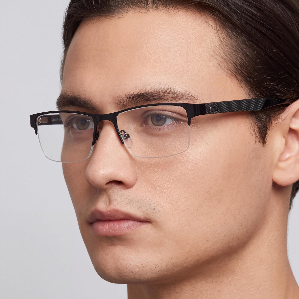 Gafas Lacoste L2237 rectangulares negro mate unisex, 53 mm, Photo 4